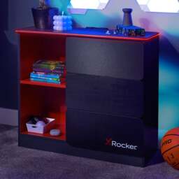X Rocker Carbon Tek Chest of Drawers with Neo Fibre LED - thumbnail 1