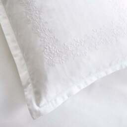 Dorma Norwood Embroidery 100% Cotton Oxford Pillowcase Pair - thumbnail 2