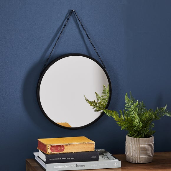 Round Hanging Chain Wall Mirror - image 1