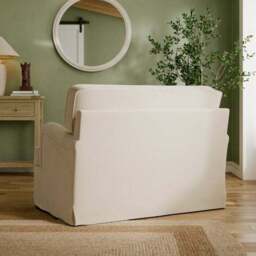 Beatrice II Faux Linen Fixed Loose Cover Snuggle Chair - thumbnail 2