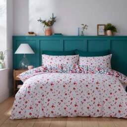 Meadow Floral Polycotton Duvet Cover & Pillowcase Set - thumbnail 3