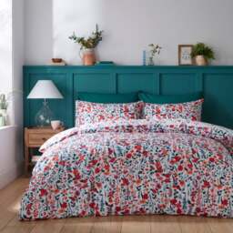 Meadow Floral Polycotton Duvet Cover & Pillowcase Set - thumbnail 1