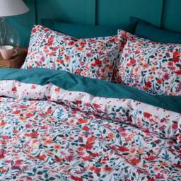 Meadow Floral Polycotton Duvet Cover & Pillowcase Set - thumbnail 2