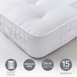 Hotel Emperor Wool 1000 Pocket Sprung Mattress - thumbnail 1