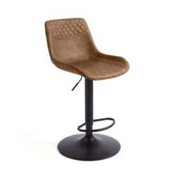 Walden Height Adjustable Bar Stool, Faux Leather - thumbnail 5