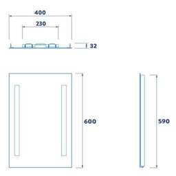 Malham Rectangle LED Wall Mirror - thumbnail 5