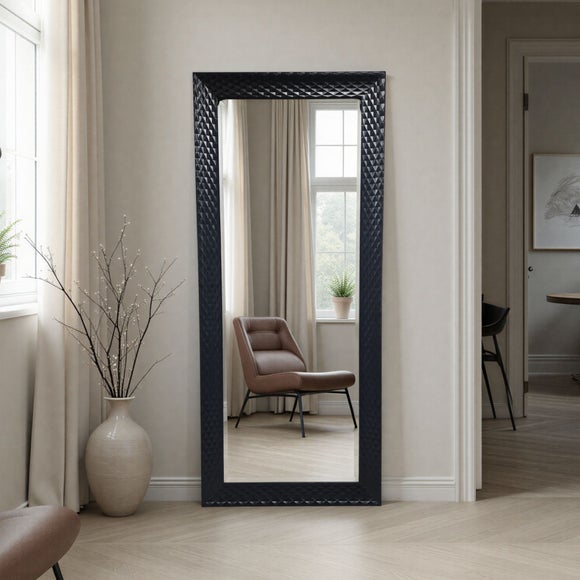Yearn Diamont Framed Bevelled Full Length Wall Mirror - image 1