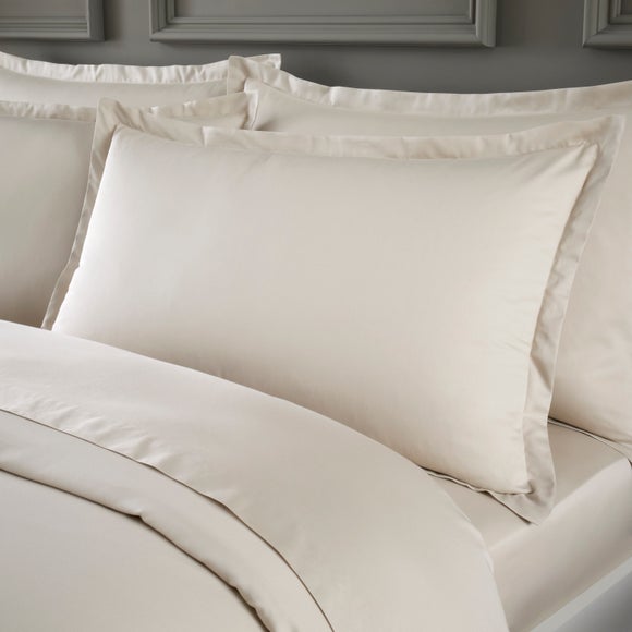 Hotel Cotton Sateen 400 Thread Count Oxford Pillowcase Pair - image 1