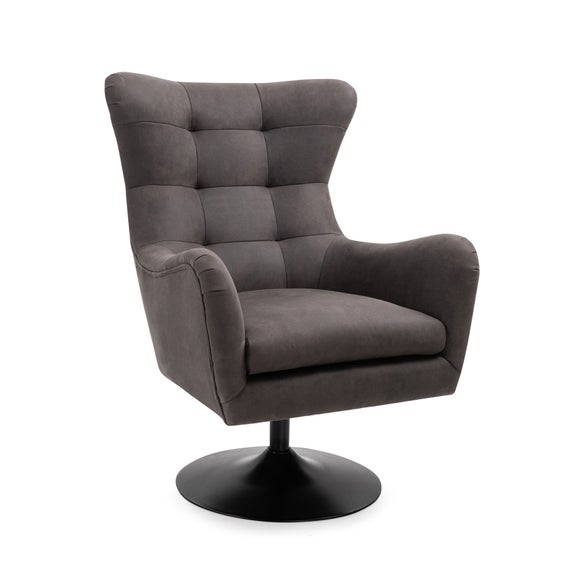 Roan Microsuede Swivel Chair - image 1