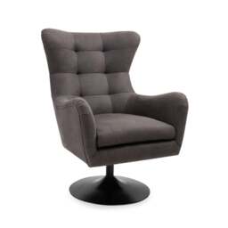 Roan Microsuede Swivel Chair - thumbnail 1