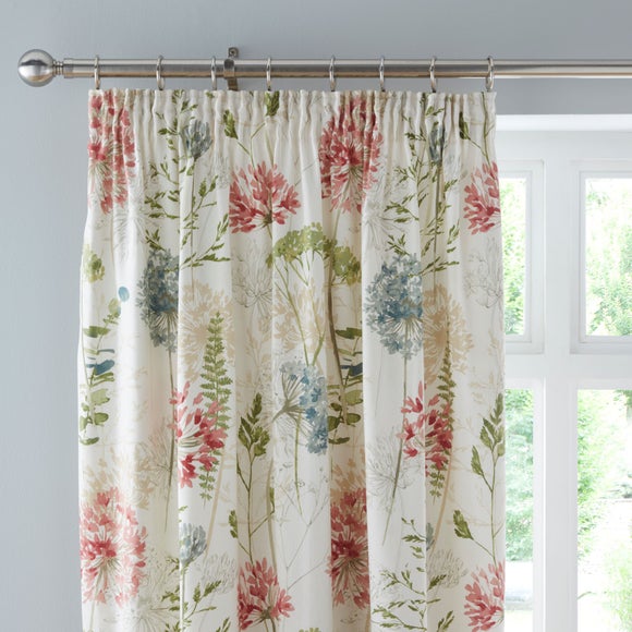 Country Meadow Pencil Pleat Curtains by Dunelm