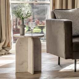 Amora Solid Marble Side Table