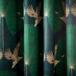 Luxe Crane Velour Eyelet Curtains - thumbnail 3