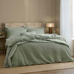 Yard Hebden Waffle 100% Cotton Duvet Cover & Pillowcase Set - thumbnail 1