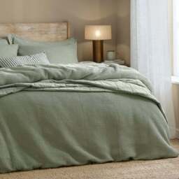 Yard Hebden Waffle 100% Cotton Duvet Cover & Pillowcase Set - thumbnail 3