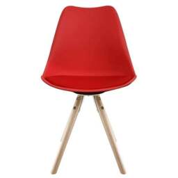 Fusion Living Soho Plastic Dining Chair with Pyramid Legs - thumbnail 3