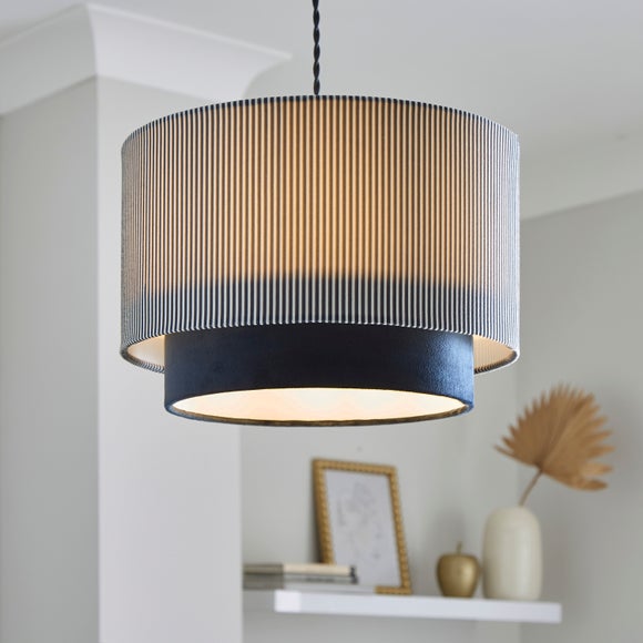 Ticking Stripe Two Tier Lamp Shade - image 1