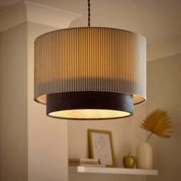 Ticking Stripe Two Tier Lamp Shade - thumbnail 2