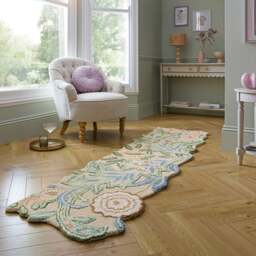 Bryony Floral Shaped Wool Runner