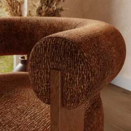 Fallon Crinkle Chenille Accent Chair - thumbnail 4