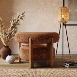 Fallon Crinkle Chenille Accent Chair - thumbnail 2