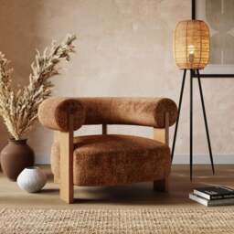 Fallon Crinkle Chenille Accent Chair - thumbnail 1