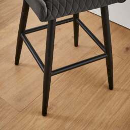 Montreal Counter Height Bar Stool, Velvet - thumbnail 4
