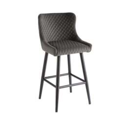 Montreal Counter Height Bar Stool, Velvet - thumbnail 6