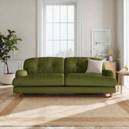 Martha Matte Plush Velvet 4 Seater Sofa - thumbnail 1