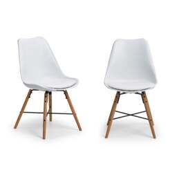 Kari Set of 2 Dining Chairs, Faux Leather - thumbnail 1