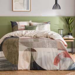 Lukas Geometric 100% Cotton Duvet Cover & Pillowcase Set - thumbnail 1