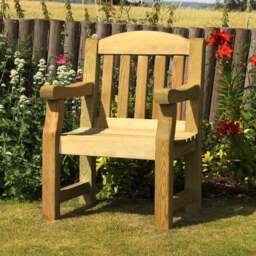 Emily Wooden Garden Chair - thumbnail 2