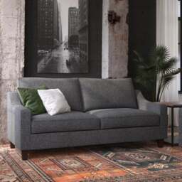 Luke Linen Sofa, Grey - thumbnail 1
