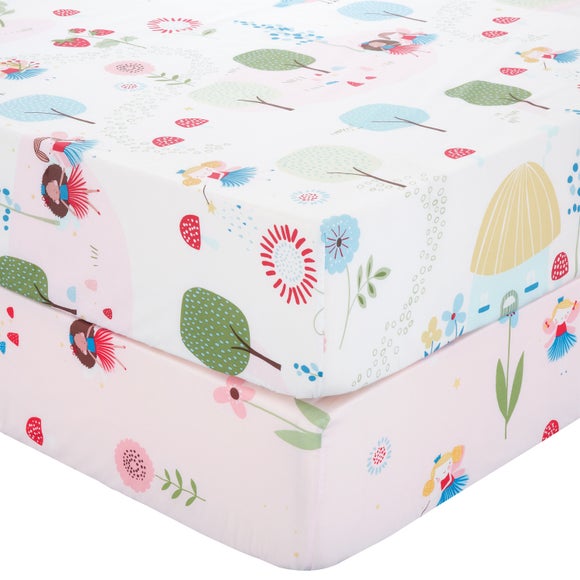 Pack of 2 Toadsool Fairies Polycotton Fitted Sheets - image 1