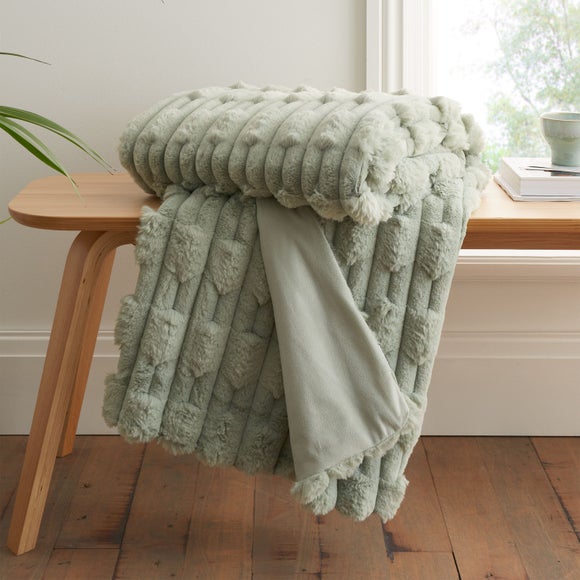 Bianca So Soft Carved Faux Fur Throw Blanket 150cm x 200cm - image 1