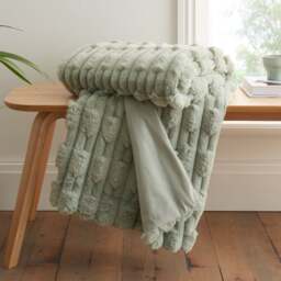 Bianca So Soft Carved Faux Fur Throw Blanket 150cm x 200cm