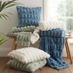 Bianca So Soft Carved Faux Fur Throw Blanket 150cm x 200cm - thumbnail 4