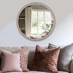 Cedar and Sage Country Round Wall Mirror