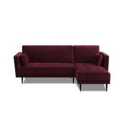 Selassi Velvet 3 Seater Corner Sofa Bed - thumbnail 6