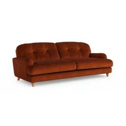 Martha Matte Plush Velvet 4 Seater Sofa - thumbnail 6