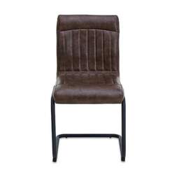 Set of 2 Felix Cantilever Dining Chairs, Faux Leather - thumbnail 2