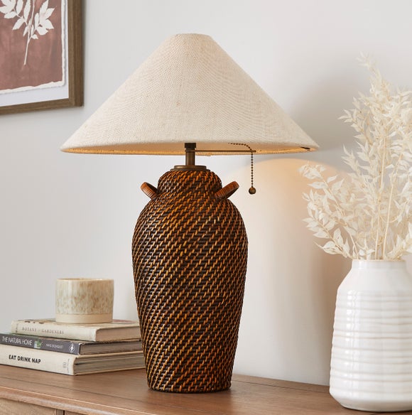 Churchgate Bradgate Rattan Table Lamp - image 1