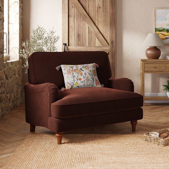Beatrice II Velvet Snuggle Chair - image 1