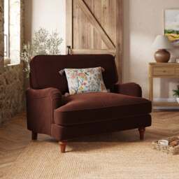 Beatrice II Velvet Snuggle Chair - thumbnail 1
