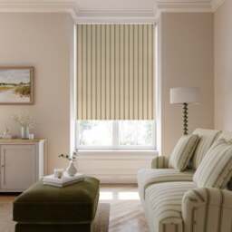 Folkstone Stripe Fire Retardant Blackout Made to Measure Roller Blind - thumbnail 1