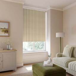 Folkstone Stripe Fire Retardant Blackout Made to Measure Roller Blind - thumbnail 3