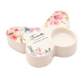 The Cottage Garden Floral Butterfly Ceramic Tealight Holder - thumbnail 2