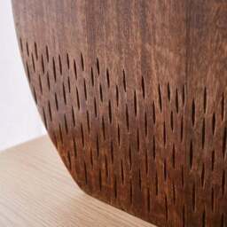 Etched Round Wooden Vase - thumbnail 2