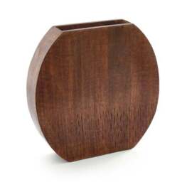 Etched Round Wooden Vase - thumbnail 3