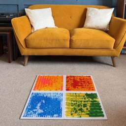 Happy Feet Barefoot Therapy Set of 4 Liquid Textured Sensory Floor Tile Play Mats - thumbnail 2